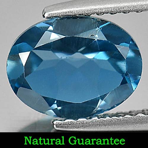 Natural London Blue Topaz Gemstones 1.81 Ct. Oval Shape 9 x 7 Mm.: Product ID: 807161744 Product Name: Natural Blue Topaz Weight: 1.81 CT. Size: 9 x 7 x 3.8 MM. Shape: Oval Color: London Blue Clarity:VSI Luster: Good Gems Origin: Brazil Treatment: Treated Crystal Str
