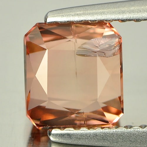 Natural Orangish Pink Tourmaline Gemstones 1.38 Ct. Octagon Shape 6.2 x 5.7 Mm.: Product ID: 807227588 Product Name: Natural Tourmaline Weight: 1.38 CT. Size: 6.2 x 5.7 x 4.1 MM. Shape: Octagon Color: Orangish Pink Clarity:SI Luster: Good Gems Origin: Mozambique , Africa Treatment