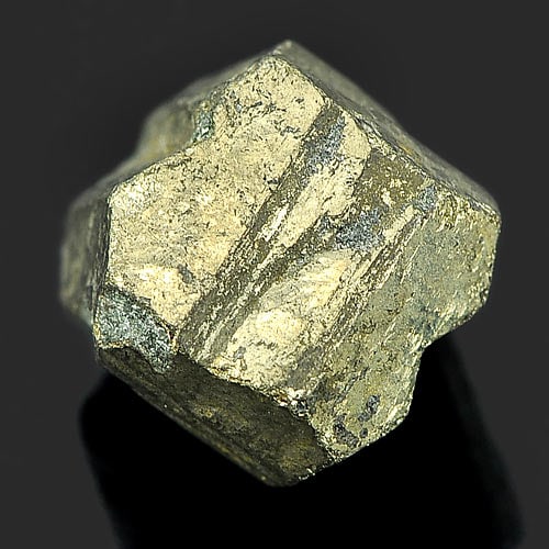 Mineral Metallic Luster And Pale Brass - Yellow Gold Pyrite 32.38 Ct. Free Form Shape 13.3 x 13 Mm. (1 of 3)