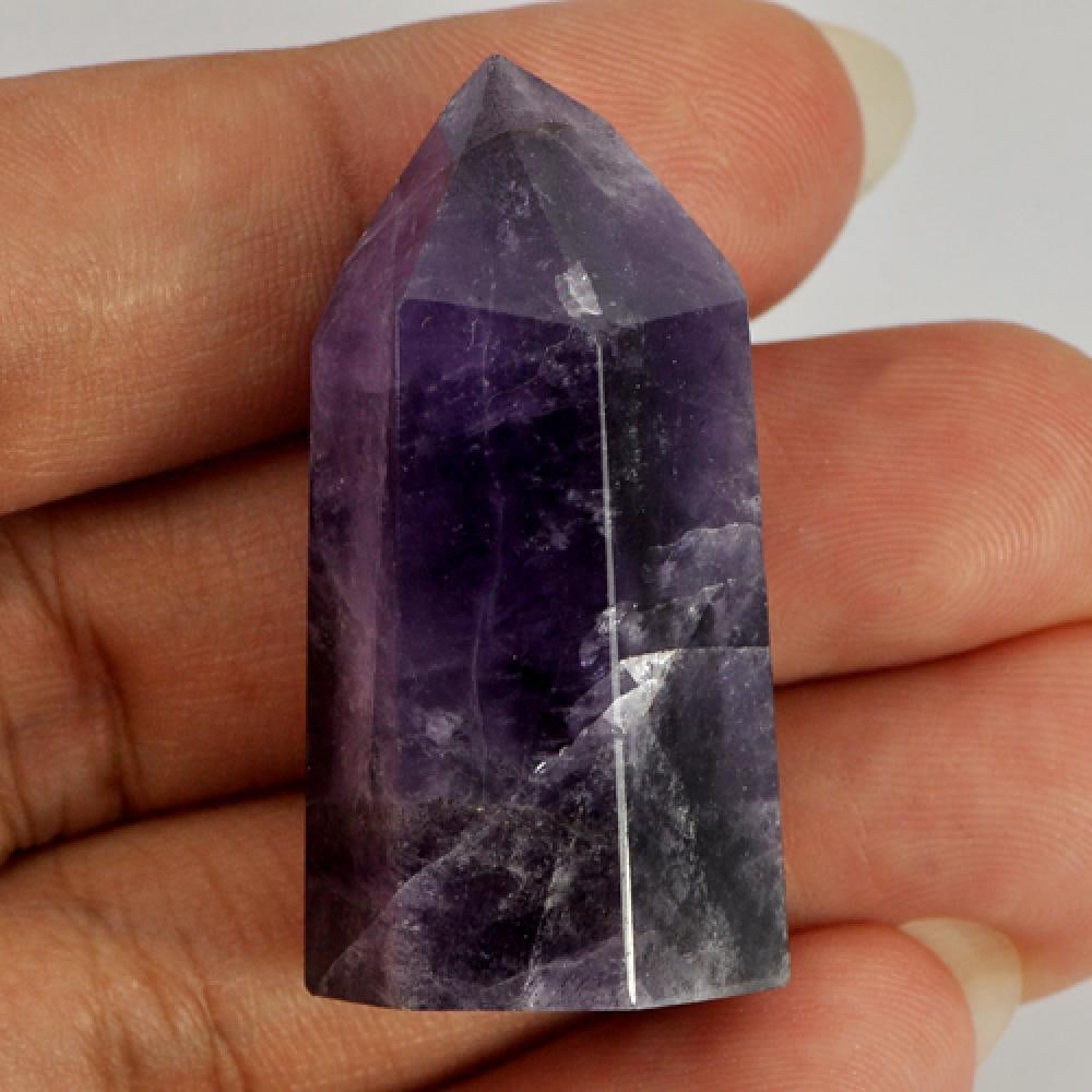 Natural Purple Amethyst Gemstones 96.15 Ct. Rough Shape 39 x 19 Mm. (1 of 3)