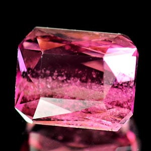 Natural Party Color Tourmaline Gemstones 1.22 Ct. Octagon Shape 6.6 x 5.3 Mm. (1 of 3)