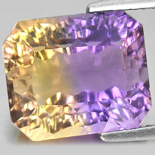 Natural Bi Color Ametrine Gemstones 8.37 Ct. Octagon Cut 12.4 x 10.6 Mm. - 2