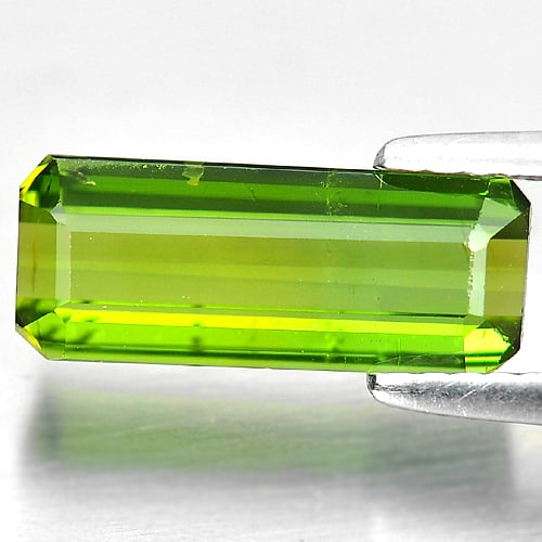 Natural Green Tourmaline Gemstones 2.03 Ct. Octagon Shape 12.7 x 5 Mm. (1 of 3)