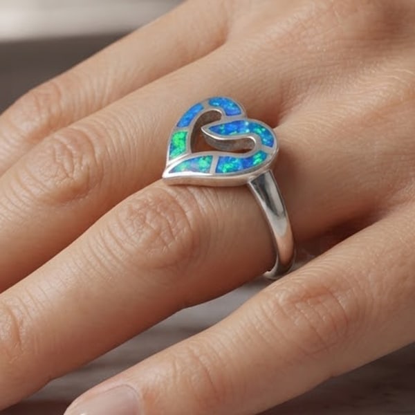 925 Sterling Silver Ring Jewelry 4.82 Grams Size 7 with Created Multi Color Blue Opal: Product ID: 280110104 Product Type: 925 Sterling Silver Fine Jewelry Jewelry Weight: 4.82 Grams. Ring Size: 7 Resizable(Fee) Gemstones Color: Multi-Color Metal: Solid Silver 92.5%. Gemstone Detail: Ce