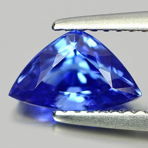 Natural Violetish Blue Tanzanite Gemstones 1.35 Ct. Clean Trilliant Shape 8.94 x 5.49 Mm. (1 of 4)