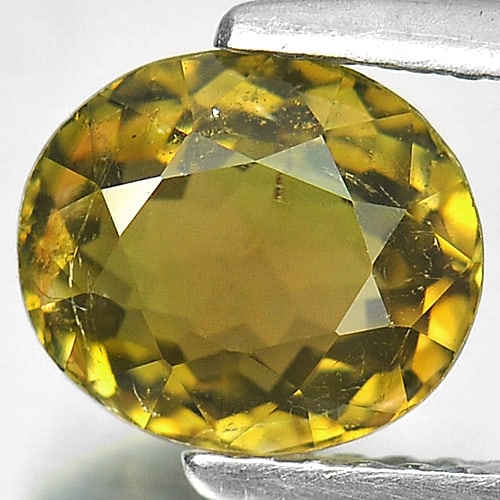 Natural Lime Green Tourmaline Gemstones 1.76 Ct. Oval Shape 7.9 x 6.8 Mm. (1 of 3)