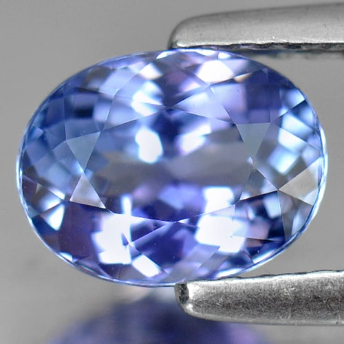 Natural Violetish Blue Tanzanite Gemstones 1.31 Ct. Clean Oval Shape 7.39 x 5.60 Mm. (1 of 4)