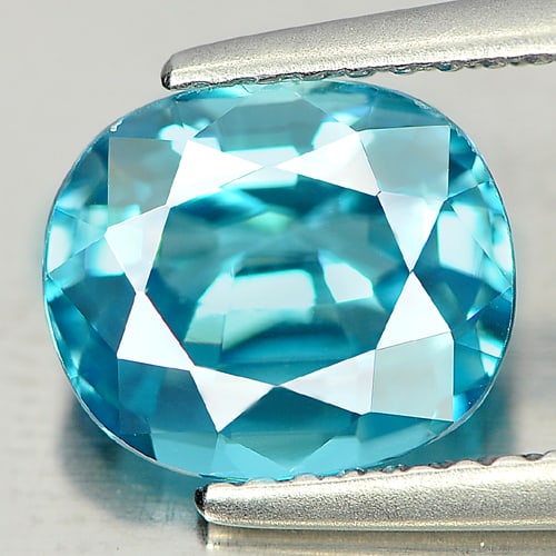 Natural Blue Zircon Gemstones 3.34 Ct. Clean Oval Shape 8.8 x 7.5 Mm.: Product ID: 807720882 Product Name: Natural Zircon Weight: 3.34 CT. Size: 8.8 x 7.5 x 4.7 MM. Shape: Oval Color: Blue Clarity:IF Luster: Very Good Gems Origin: Columbia Treatment: Heated Crystal Struc