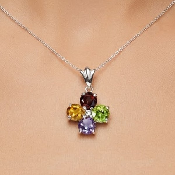 Natural Amethyst Peridot Citrine Garnet Gemstons 925 Sterling Silver Pendant Jewelry 2.65 G.: Product ID: 281130069 Product Type: 925 Sterling Silver Fine Jewelry Jewelry Weight: 2.65 Grams. Gemstones Color: Multi-Color Metal: Solid Silver 92.5%. Gemstone Detail: Round Purple Natural Amethyst 