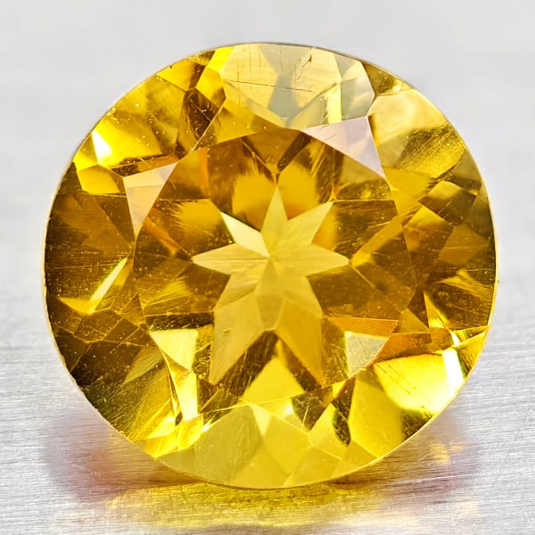 Natural Yellow Citrine Gemstones 1.29 Ct. Round Shape 7 Mm.: Product ID: 801813577 Product Name: Natural Citrine Weight: 1.29 CT. Size: 7 x 7 x 4.6 MM. Shape: Round Color: yellow Clarity:VVS Luster: Good Gems Origin: Barzil Treatment: Unheated Crystal Structure
