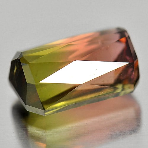 Natural Bi Color Tourmaline Gemstones 3.36 Ct. Octagon Shape 9.8 x 6.5 Mm. - 3