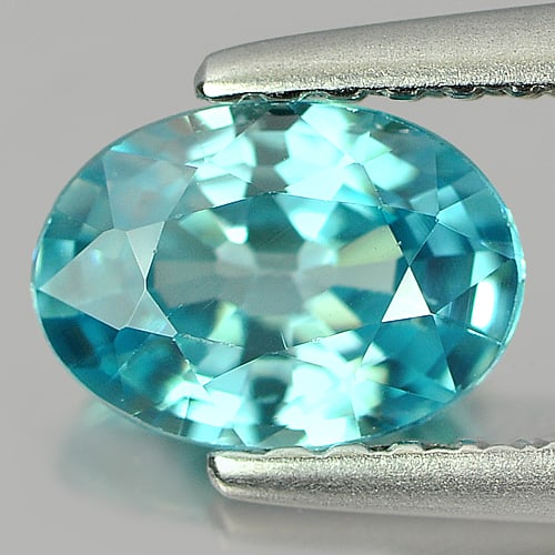 Natural Blue Zircon Gemstones 1.07 Ct. Oval Shape 7 x 5 Mm.: Product ID: 807711159 Product Name: Natural Zircon Weight: 1.07 CT. Size: 7 x 5 x 3.1 MM. Shape: Oval Color: Blue Clarity:VSI Luster: Good Gems Origin: Cambodia Treatment: Heated Crystal Structure: Te