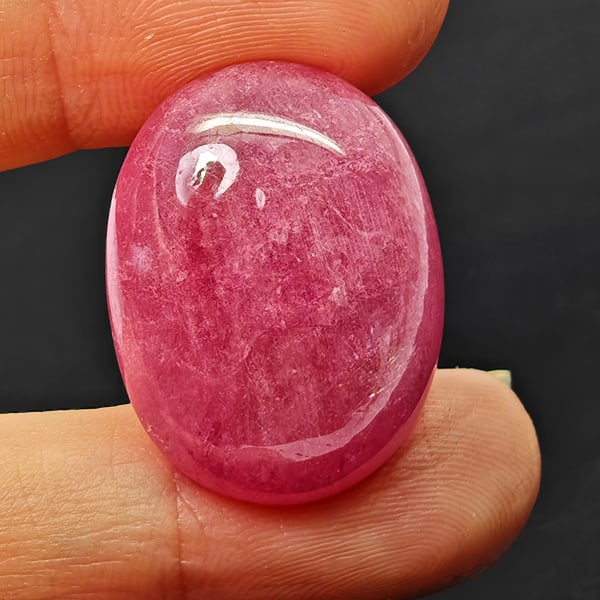 Natural Pink Red Ruby Gemstones 37.44 Ct. Oval Cabochon Shape 23 x 18.1 Mm. (1 of 3)