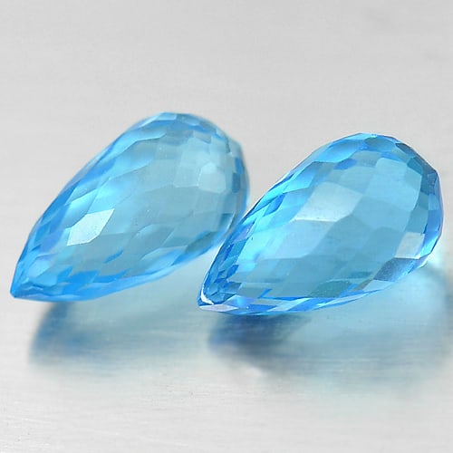 Natural Blue Topaz Gemstones 3.45 Ct. Briolette Shape 9 x 5.3 Mm.: Product ID: 807151206 Product Name: Natural Blue Topaz Weight: 3.45 CT. Size: 9 x 5.3 x 5.3 MM. Shape: Briolette Color: Blue Clarity:VVS Luster: Good Gems Origin: Brazil Treatment: Treated Crystal Str