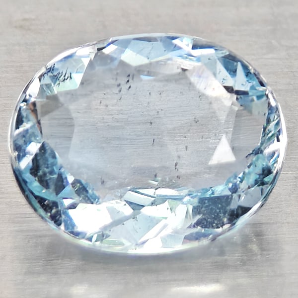 Natural Baby Blue Aquamarine Gemstones 0.92 Ct. Oval Shape 7.2 x 5.9 Mm.: Product ID: 800812396 Product Name: Natural Aquamarine Weight: 0.92 CT. Size: 7.2 x 5.9 x 3.5 MM. Shape: Oval Color: Light Blue Clarity:VSI - SI1 Luster: Good Gems Origin: Brazil Treatment: Unheated C