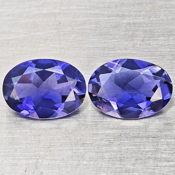 Natural Blue Iolite Gemstones 1.30 Ct. 2 Pcs Oval Shape 7.2 x 5.2 Mm.: Product ID: 803804902 Product Name: Natural Iolite Weight: 1.30 CT. Size: 7.2 x 5.2 x 3.2 MM. Shape: Oval Color: Violet Blue Clarity:SI1 Luster: Good Gems Origin: Madagascar Treatment: Unheated Crysta
