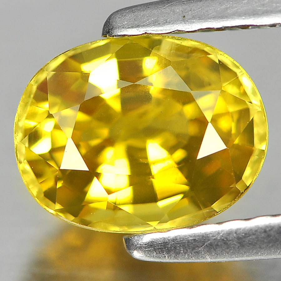 Natural Yellow Sapphire Gemstones 1.68 Ct. Clean Oval Shape 7.6 x 6 Mm. - 2