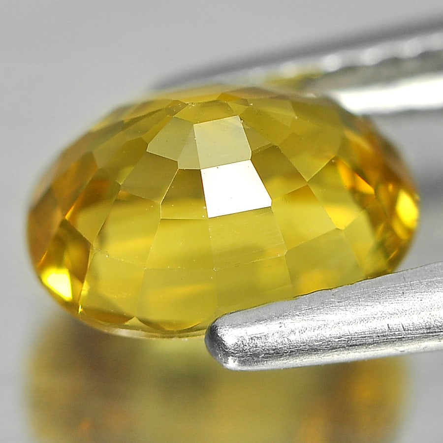 Natural Yellow Sapphire Gemstones 1.68 Ct. Clean Oval Shape 7.6 x 6 Mm. - 3