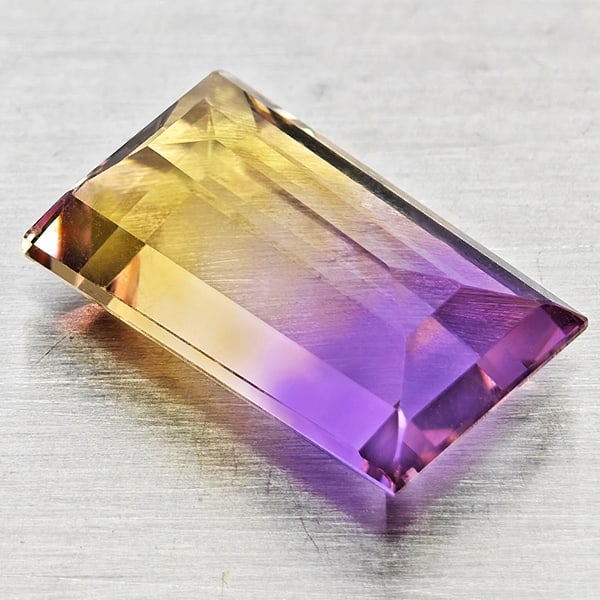 Natural Bi Color Ametrine Gemstones 4.75 Ct. Baguette Shape 13.2 x 8.2 Mm. - 3