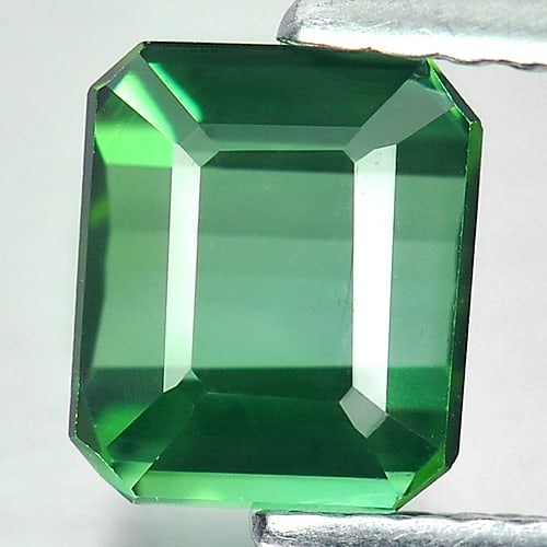 Natural Green Tourmaline Gemstones 1.13 Ct. Octagon Shape 6.4 x 5.5 Mm.: Product ID: 807250124 Product Name: Natural Tourmaline Weight: 1.13 CT. Size: 6.4 x 5.5 x 3.5 MM. Shape: Octagon Color: Green Clarity:VVS Luster: Good Gems Origin: Nigeria Treatment: Unheated Crystal 