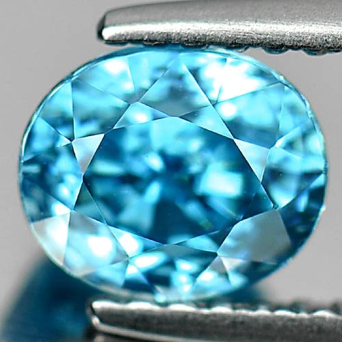 Natural Blue Zircon Gemstones 1.92 Ct. Oval Shape 6.6 x 5.6 Mm.: Product ID: 807730409 Product Name: Natural Zircon Weight: 1.92 CT. Size: 6.6 x 5.6 x 5.1 MM. Shape: Oval Color: Blue Clarity:VSI Luster: Good Gems Origin: Cambodia Treatment: Heated Crystal Structure