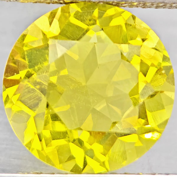 Natural Yellow Lemon Quartz Gemstones 4.68 Ct. Round Shape 11.1 Mm. (1 of 3)