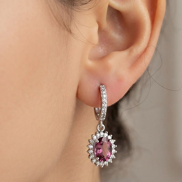 Natural Pink Topaz Gemstones with 925 Sterling Silver Earrings Jewelry 5.23 Grams: Product ID: 207103111 Product Type: 925 Sterling Silver Fine Jewelry Jewelry Weight: 5.23 Grams. Gemstones Color: Pink Metal: Solid Silver 92.5%. Gemstone Detail: Oval Natural Topaz Size 8 x 6 Mm. 1 P