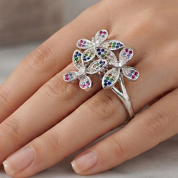 925 Sterling Silver Ring Jewelry White Gold Plated 5.76 Grams Size 7: Product ID: 200108168 Product Type: 925 Sterling Silver Fine Jewelry Jewelry Weight: 7.00 Grams. Ring Size: 7 Resizable(Fee) Gemstones Color: Multi-Color Metal: Solid Silver 92.5%. Gemstone Detail: Mu
