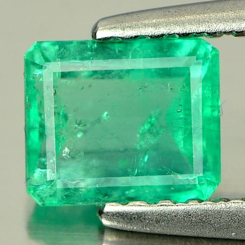 Natural Green Columbian Emerald Gemstones 0.83 Ct. Octagon Shape 6.0 x 5.0 Mm.: Product ID: 802403893 Product Name: Natural Emerald Weight: 0.83 CT. Size: 6.0 x 5.0 x 3.4 MM. Shape: Octagon Color: Green Clarity:SI Luster: Good Gems Origin: Columbia Treatment: Unheated Crystal Str