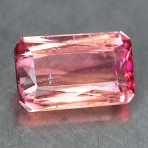 Natural Orangish Pink Tourmaline Gemstones 0.94 Ct. Octagon Shape 7.3 x 4.6 Mm. (1 of 3)