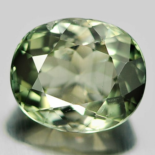 Natural Green Tourmaline Gemstones 0.97 Ct. Oval Shape 6.8 x 5.6 Mm. (1 of 3)