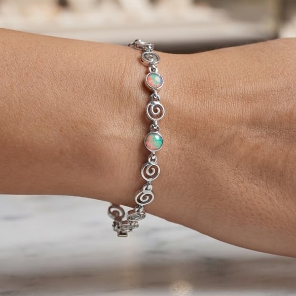 925 Sterling Silver Jewelry 8.36 Grams Bracelet Length 8 Inch.: Product ID: 220000156 Product Name: Sterling Silver Bracelet Product Type: 925 Sterling Silver Fine Jewelry Jewelry Weight: 8.36 Grams. Gemstones Color: Multi-Color Metal: Solid Silver 92.5%. Gemstone