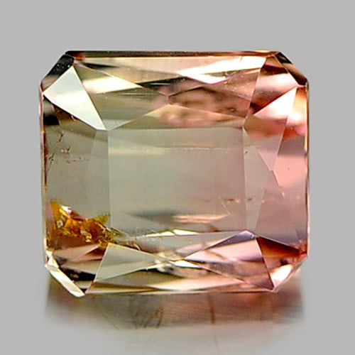 Natural Bi Color Tourmaline Gemstones 0.91 Ct. Octagon Shape 5.4 x 4.9 Mm. (1 of 3)