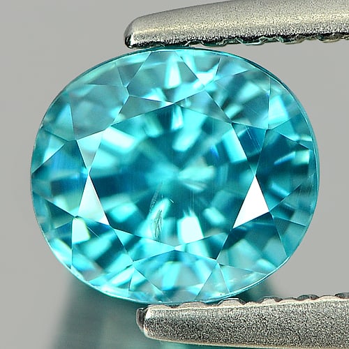 Natural Blue Zircon Gemstones 1.99 Ct. Oval Shape 6.5 x 5.8 Mm.: Product ID: 807712887 Product Name: Natural Zircon Weight: 1.99 CT. Size: 6.5 x 5.8 x 5.3 MM. Shape: Oval Color: Blue Clarity:VSI Luster: Good Gems Origin: Cambodia Treatment: Heated Crystal Structure