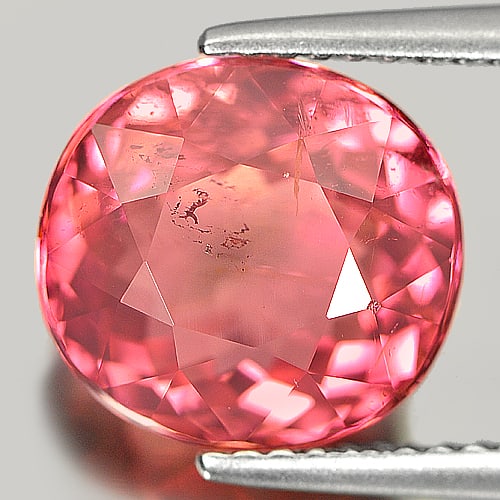 Natural Pink Tourmaline Gemstones 4.76 Ct. Oval Shape 10.5 x 9.9 Mm. (1 of 3)
