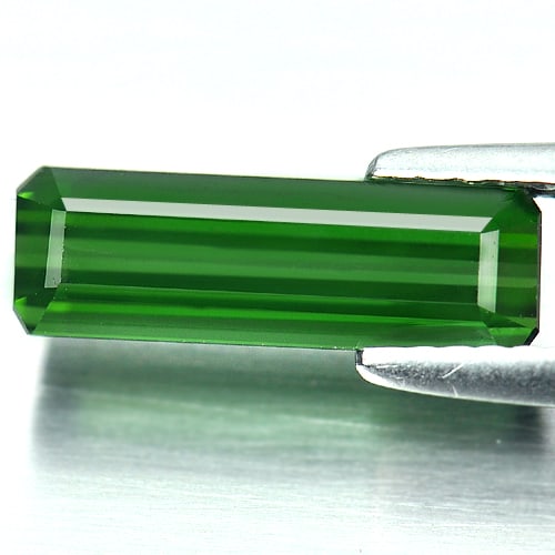 Natural Green Tourmaline Gemstones 1.94 Ct. Octagon Shape 12.9 x 4.2 Mm.: Product ID: 807242315 Product Name: Natural Tourmaline Weight: 1.94 CT. Size: 12.9 x 4.2 x 3.7 MM. Shape: Octagon Color: Green Clarity:VVS Luster: Very Good Gems Origin: Nigeria Treatment: Unheated Cr