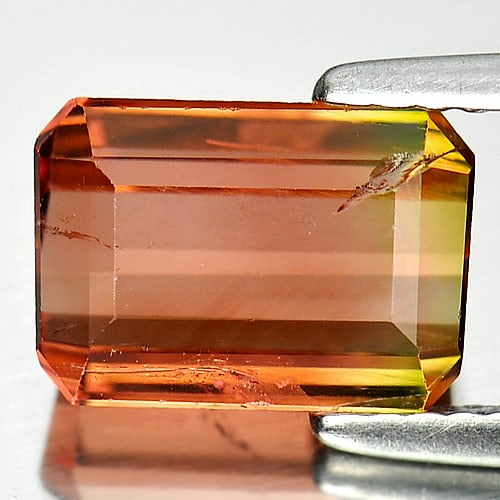 Natural Bi Color Tourmaline Gemstones 3.09 Ct. Octagon Shape 9.7 x 6.7 Mm.: Product ID: 807237816 Product Name: Natural Tourmaline Weight: 3.09 CT. Size: 9.7 x 6.7 x 4.9 MM. Shape: Octagon Color: Bi Color Clarity:SI Luster: Good Gems Origin: Nigeria Treatment: Unheated Crysta
