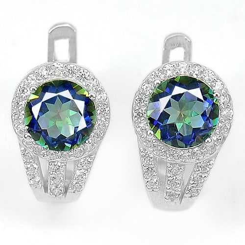Natural Mystic Blue Quartz Gemstones 925 Sterling Silver Jewelry 4.76 Grams Errings: Product ID: 281070581 Product Type: 925 Sterling Silver Fine Jewelry Jewelry Weight: 4.76 Grams. Gemstones Color: Mystic Metal: Solid Silver 92.5%. Gemstone Detail: Round Mystic Blue Natural Quartz Si