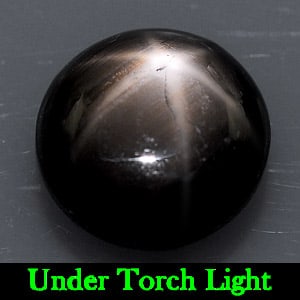 Natural Black Star Sapphire Gemstones 2.28 Ct. Round Cabochon Shape 7.8 Mm.: Product ID: 806135398 Product Name: Natural Star Sapphire Weight: 2.28 CT. Size: 7.8 x 7.8 x 3.4 MM. Shape: Round Cabochon Color: Black Clarity:Opaque Luster: Good 6 Rays Star Gems Origin: Thailand Tr