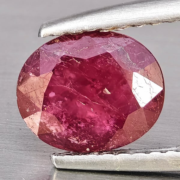Natural Red Ruby Gemstones 1.62 Ct. Oval Shape 8 X 6.6 Mm.: Product ID: 105902938 Product Name: Natural Ruby Weight: 1.62 CT. Size: 8 X 6.6 X 3.3 MM. Shape: Oval Color: Red Clarity:Si Luster: Good Gems Origin: Madagascar Treatment: Heated Crystal Structure: Tr