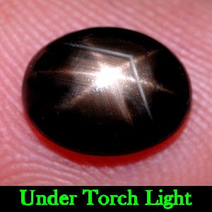 Natural Black Star Sapphire Gemstones 6 Rays 2.36 Ct. Oval Cabochon Shape 8.6 x 6.7 Mm.: Product ID: 806136087 Product Name: Natural Star Sapphire Weight: 2.36 CT. Size: 8.6 x 6.7 x 3.8 MM. Shape: Oval Cabochon Color: Black Clarity:Opaque Luster: Good 6 Rays Star Gems Origin: Thailand Tre