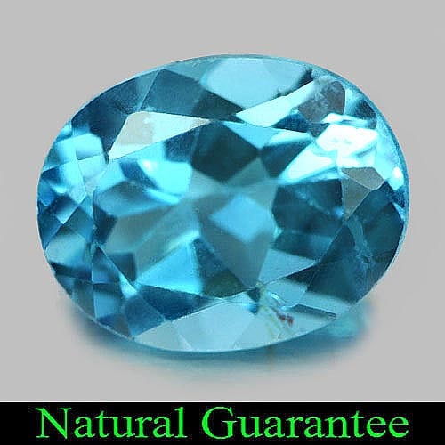 Natural Swiss Blue Topaz Gemstones 2.32 Ct. Oval Shape 9.1 x 7.1 Mm.: Product ID: 807162277 Product Name: Natural Blue Topaz Weight: 2.32 CT. Size: 9.1 x 7.1 x 4.8 MM. Shape: Oval Color: Swiss Blue Clarity:VSI Luster: Good Gems Origin: Brazil Treatment: Treated Crystal 