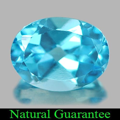 Natural Swiss Blue Topaz Gemstones 1.54 Ct. Oval Shape 7.9 x 6 Mm.: Product ID: 807161825 Product Name: Natural Blue Topaz Weight: 1.54 CT. Size: 7.9 x 6 x 4.1 MM. Shape: Oval Color: Swiss Blue Clarity:VVS Luster: Good Gems Origin: Brazil Treatment: Treated Crystal St