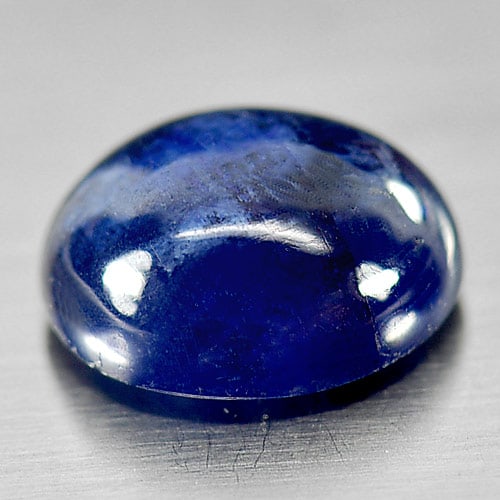 Natural Blue Sapphire Gemstones 2.53 Ct. Oval Cabochon Shape 8.6 x 7.1 Mm. (1 of 3)