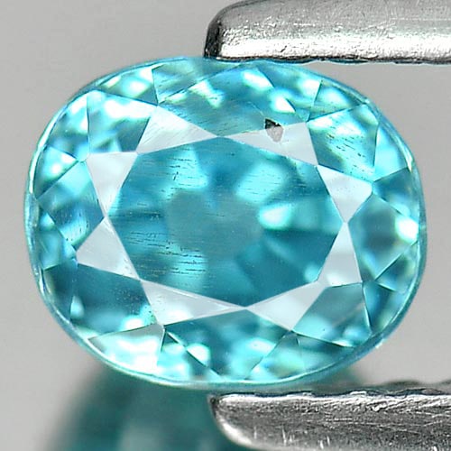 Natural Blue Zircon Gemstones 1.33 Ct. Oval Shape 5.9 x 4.9 Mm.: Product ID: 807727594 Product Name: Natural Zircon Weight: 1.33 CT. Size: 5.9 x 4.9 x 4.5 MM. Shape: Oval Color: Blue Clarity:SI1 Luster: Good Gems Origin: Cambodia Treatment: Heated Crystal Structure