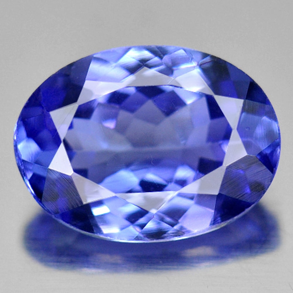Natural Violetish Blue Tanzanite 1.32 Ct. VVS Oval Shape 8.1 x 6 Mm. Gemstone From Tanzania: Product ID: 807009009 Product Name: Natural Tanzanite Weight: 1.32 CT. Size: 8.1 x 6 x 3.5 MM. Shape: Oval Color: Violetish Blue Clarity:VVS Luster: Very Good Gems Origin: Tanzania Treatment: Heated C