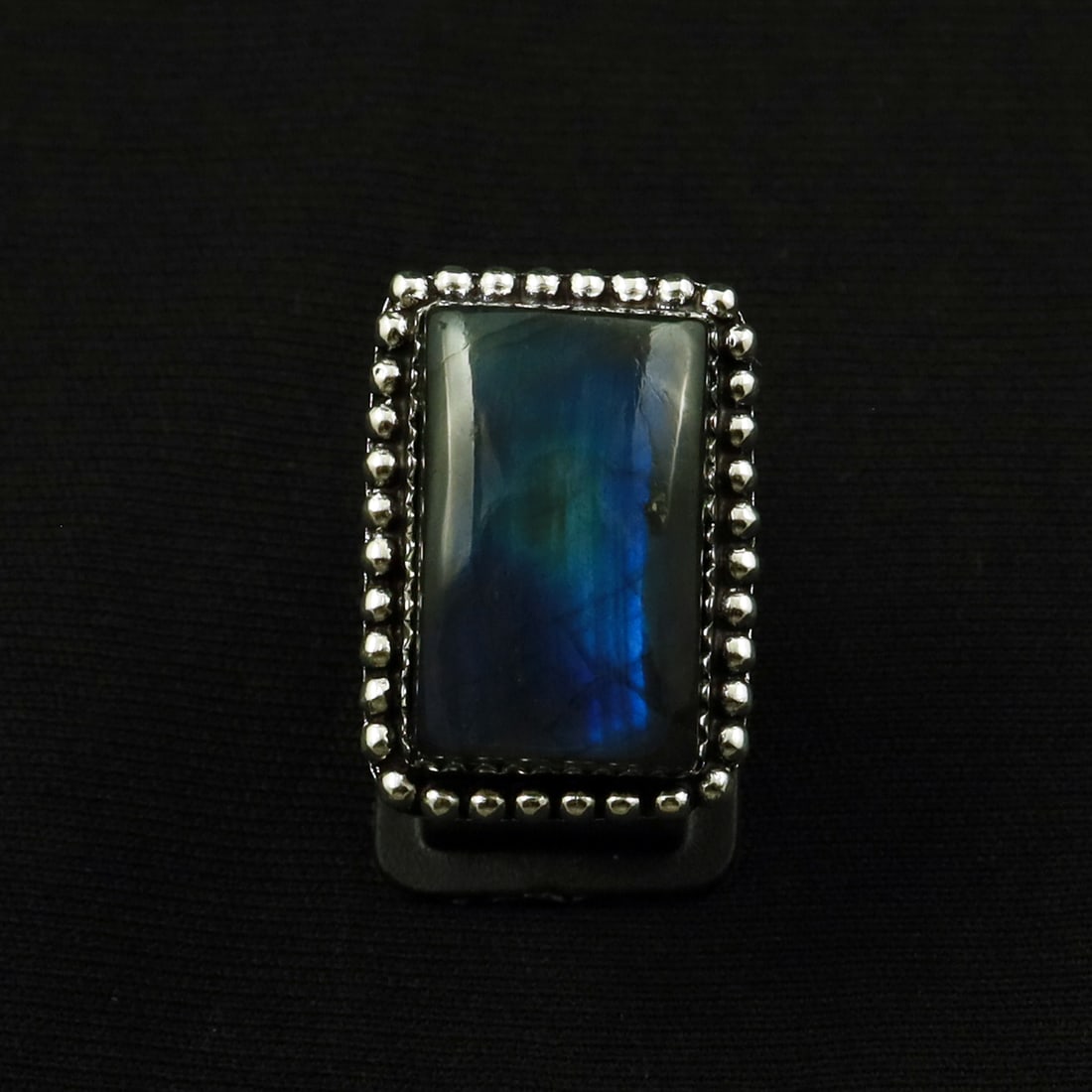 Natural Labradorite Sterling Silver Plated Handmade Ring - 6.5MM (1 of 3)