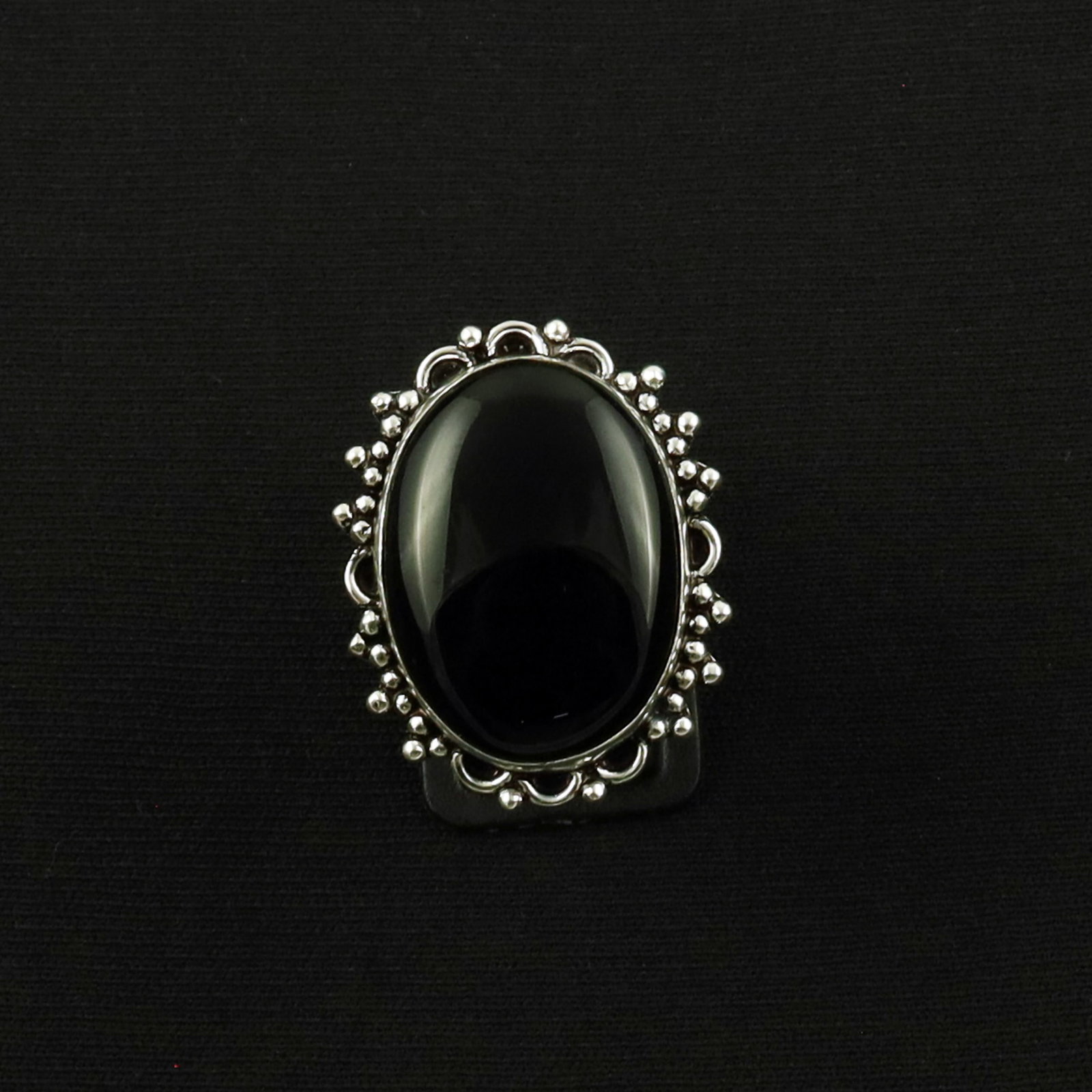 Natural Black Onyx Sterling Silver Plated Handmade Ring - 7.5MM: Product ID: 260619144943 Product - Handmade Silver Plated Ring Metal - 92.5 Sterling Silver Plated Ring Size - 7.5MM Gemstone - Black Onyx Gemstone Origin - India Gemstone Size - 2.5X2 CM Gemstone Sha