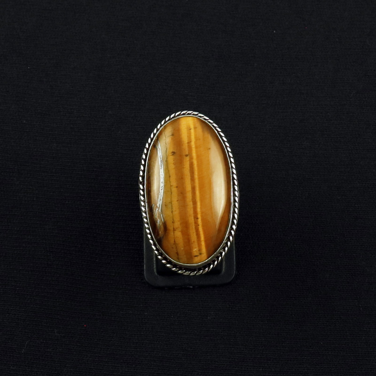 Natural Tiger Eye Sterling Silver Plated Handmade Ring - 7MM: Product ID: 260619141857 Product - Handmade Silver Plated Ring Metal - 92.5 Sterling Silver Plated Ring Size - 7MM Gemstone - Tiger Eye Gemstone Origin - South Africa Gemstone Size - 3.5X2 CM Gemstone