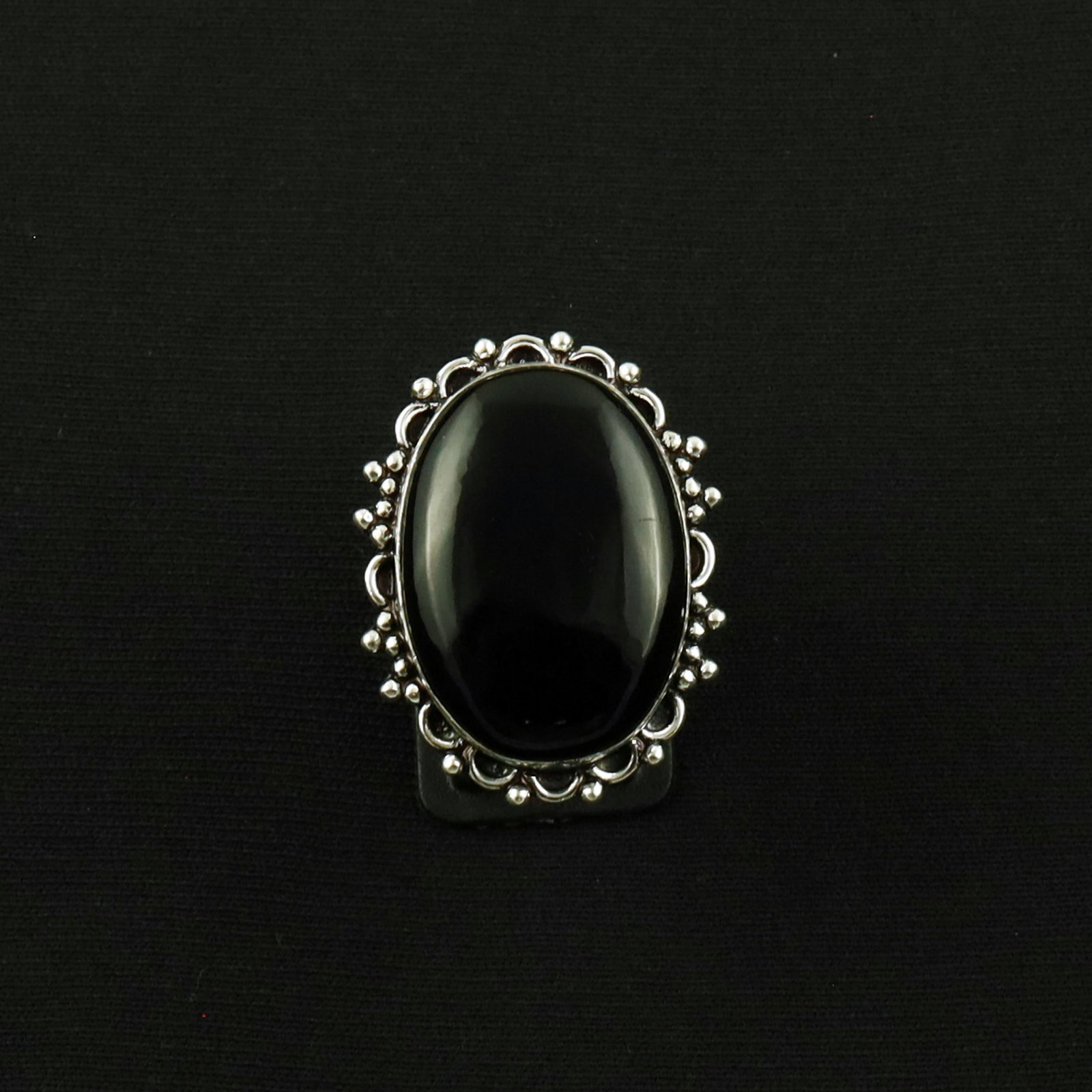 Natural Black Onyx Sterling Silver Plated Handmade Ring - 9.5MM: Product ID: 260619142540 Product - Handmade Silver Plated Ring Metal - 92.5 Sterling Silver Plated Ring Size - 9.5MM Gemstone - Black Onyx Gemstone Origin - India Gemstone Size - 3X2 CM Gemstone Shape